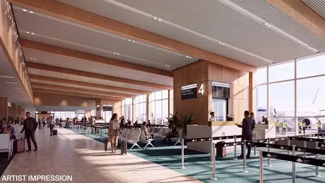 Sunshine Coast Airport installs timber in new terminal